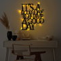 Wallity Its A Good Day To Have A Good Day 187 - Accesorio de Pared Metálico con LED